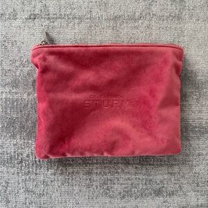 Dr Barbara Sturm Padded Soft Velvet Cosmetic Makeup Travel Bag - Rosy Pink - New